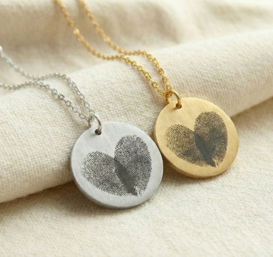 Fingerabdruck Anhänger – personalisiertes Herz