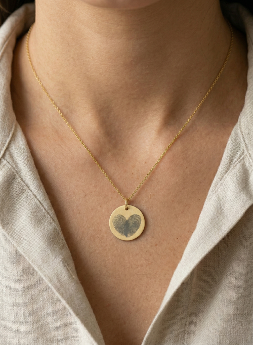 Fingerabdruck Anhänger – personalisiertes Herz